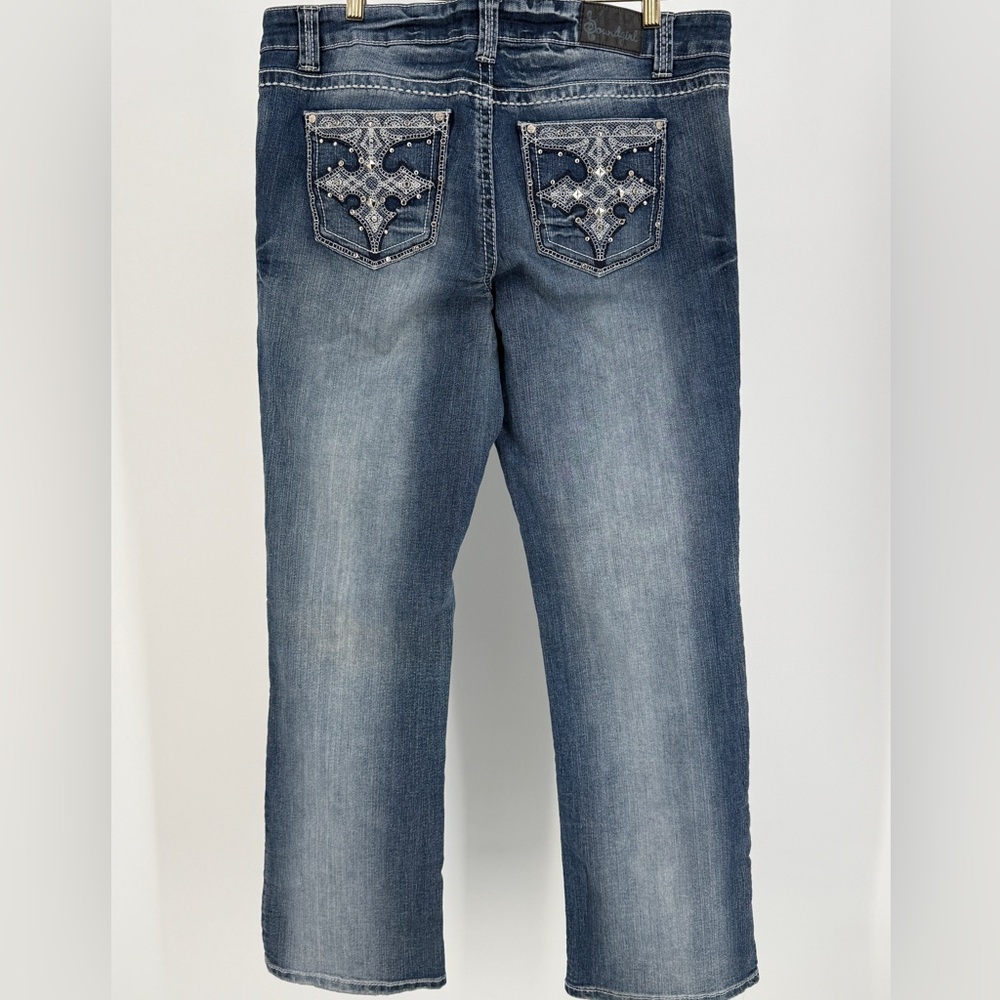Soundgirl Blue Denim Jeans with Contrast White Stitching